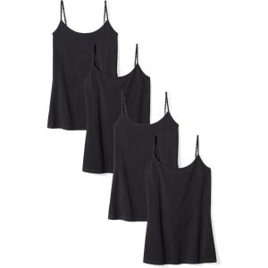imageAmazon Essentials Womens SlimFit Camisole Pack of 4Black