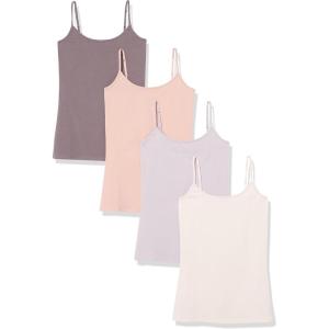 imageAmazon Essentials Womens SlimFit Camisole Pack of 4CamelChocolateLight BeigeLilac