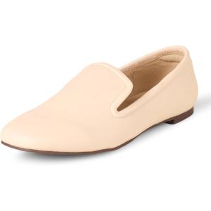imageAmazon Essentials Womens Soft Minimal LoaferPale Beige Faux Leather