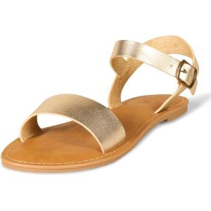 imageAmazon Essentials Womens Two Strap Buckle SandalGold