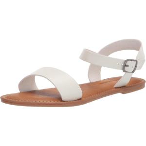 imageAmazon Essentials Womens Two Strap Buckle SandalWhite