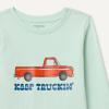 imageAmazon Essentials Boys and Toddlers LongSleeve TShirtsPale Mint Green Truck