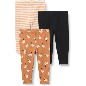 imageAmazon Essentials Unisex Toddlers and Babies Leggings Pack of 3BlackStripeLion and Pony