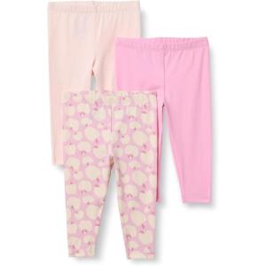 imageAmazon Essentials Unisex Toddlers and Babies Leggings Pack of 3PinkApples