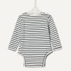 imageAmazon Essentials x Sofia Grainge Unisex Babies Long Sleeve Crew Neck Bodysuit Pack of 3Light BlueBunniesStripe