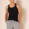 imageAmazon Essentials Mens Lightweight Tank Undershirts Pack of 6Black