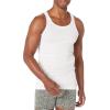 imageAmazon Essentials Mens Lightweight Tank Undershirts Pack of 6BlackWhite