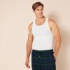 imageAmazon Essentials Mens Lightweight Tank Undershirts Pack of 6White