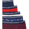 imageAmazon Essentials Mens Underwear Boxer Briefs Comfortable Cotton TagFree Pack of 5AnchorDog PrintMini Stripe