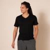 imageAmazon Essentials Mens VNeck Undershirt Breathable Cotton Pack of 6Black