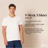 imageAmazon Essentials Mens VNeck Undershirt Breathable Cotton Pack of 6Black