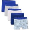 imageAmazon Essentials Mens Cotton Jersey Boxer Briefs Available in Big ampamp Tall 5PackRoyal BlueMixed Print