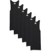 imageAmazon Essentials Mens Lightweight Tank Undershirts Pack of 6Black
