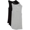 imageAmazon Essentials Mens Lightweight Tank Undershirts Pack of 6BlackGrey Heather