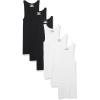 imageAmazon Essentials Mens Lightweight Tank Undershirts Pack of 6BlackWhite