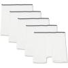 imageAmazon Essentials Mens Underwear Boxer Briefs Comfortable Cotton TagFree Pack of 5White