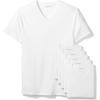imageAmazon Essentials Mens VNeck Undershirt Breathable Cotton Pack of 6White
