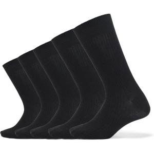 imageAmazon Essentials Mens Comfortable Patterned Dress Socks 5 PairsBlack