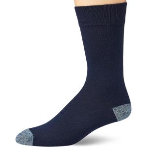 imageAmazon Essentials Mens Comfortable Patterned Dress Socks 5 PairsBlueYellowGrey