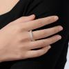 imageAmazon Essentials 14K Gold Plated Cubic Zirconia Stackable Statement RingRhodium Plated
