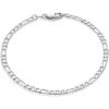imageAmazon Essentials 14K Gold Plated Figaro Chain BraceletSilver