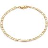 imageAmazon Essentials 14K Gold Plated Figaro Chain BraceletYellow Gold