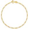 imageAmazon Essentials 14K Gold Plated Figaro Chain BraceletYellow Gold