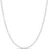 imageAmazon Essentials 14K Gold Plated Paperclip Chain NecklaceSilver