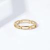 imageAmazon Essentials 14K Gold or Rhodium Plated Sterling Silver Chain Link Band RingYellow Gold
