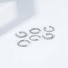 imageAmazon Essentials 14K Gold or Rhodium Plated Sterling Silver Set of 3 Ear CuffsSilver