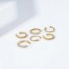 imageAmazon Essentials 14K Gold or Rhodium Plated Sterling Silver Set of 3 Ear CuffsYellow Gold
