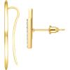 imageAmazon Essentials 14K Gold or Rhodium Plated Stud Earrings Set of 2Yellow Gold