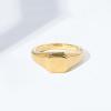 imageAmazon Essentials 14K Plated Sterling Silver Round Signet RingYellow Gold