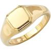 imageAmazon Essentials 14K Plated Sterling Silver Round Signet RingYellow Gold