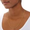 imageAmazon Essentials 14k Gold or Sterling Silver Plated Figaro Chain 16quot 18quot 20quot or 24quotYellow Gold