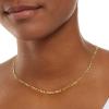 imageAmazon Essentials 14k Gold or Sterling Silver Plated Figaro Chain 16quot 18quot 20quot or 24quotYellow Gold