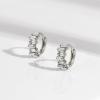 imageAmazon Essentials Baguette Stack Huggie Hoop EarringsWhite