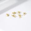 imageAmazon Essentials Gold Plated Sterling Silver Stud EarringsYellow Gold