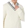 imageAmazon Essentials Mens Cable Knit VNeck SweaterLight Beige
