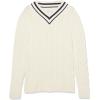 imageAmazon Essentials Mens Cable Knit VNeck SweaterLight Beige