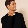 imageAmazon Essentials Mens LongSleeve 100 Cotton Fisherman Cable Crewneck SweaterBlack
