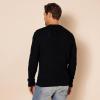 imageAmazon Essentials Mens LongSleeve 100 Cotton Fisherman Cable Crewneck SweaterBlack