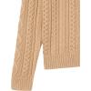 imageAmazon Essentials Mens LongSleeve 100 Cotton Fisherman Cable Crewneck SweaterCamel
