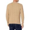 imageAmazon Essentials Mens LongSleeve 100 Cotton Fisherman Cable Crewneck SweaterCamel