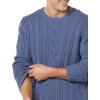 imageAmazon Essentials Mens LongSleeve 100 Cotton Fisherman Cable Crewneck SweaterDark Blue