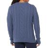 imageAmazon Essentials Mens LongSleeve 100 Cotton Fisherman Cable Crewneck SweaterDark Blue