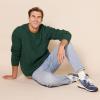 imageAmazon Essentials Mens LongSleeve 100 Cotton Fisherman Cable Crewneck SweaterDark Green