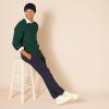 imageAmazon Essentials Mens LongSleeve 100 Cotton Fisherman Cable Crewneck SweaterDark Green