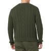 imageAmazon Essentials Mens LongSleeve 100 Cotton Fisherman Cable Crewneck SweaterDark Olive