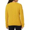 imageAmazon Essentials Mens LongSleeve 100 Cotton Fisherman Cable Crewneck SweaterMustard Yellow
